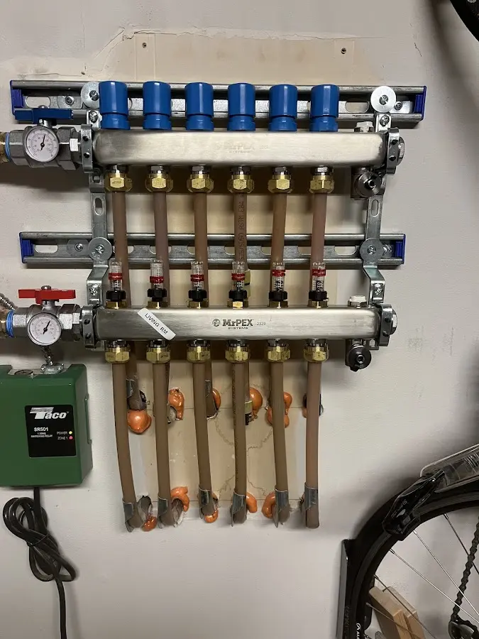 Plumber performing Gas Leak Detection at a residential property in North Aurora